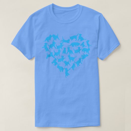 猫ハート猫パパ猫ママ Tシャツ (デザイン正面)