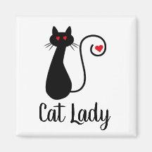 猫ハート磁石