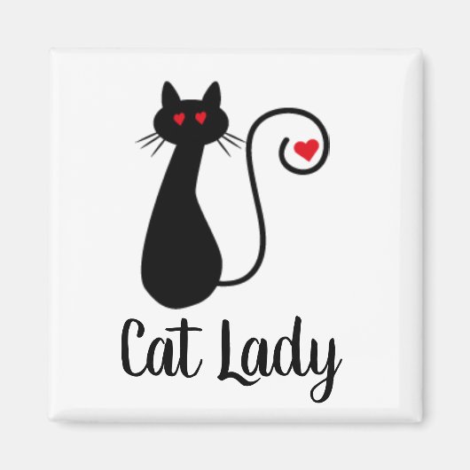 猫ハート磁石 マグネット (正面)