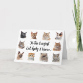 猫バカお誕生日おめでとうカード カード (正面)