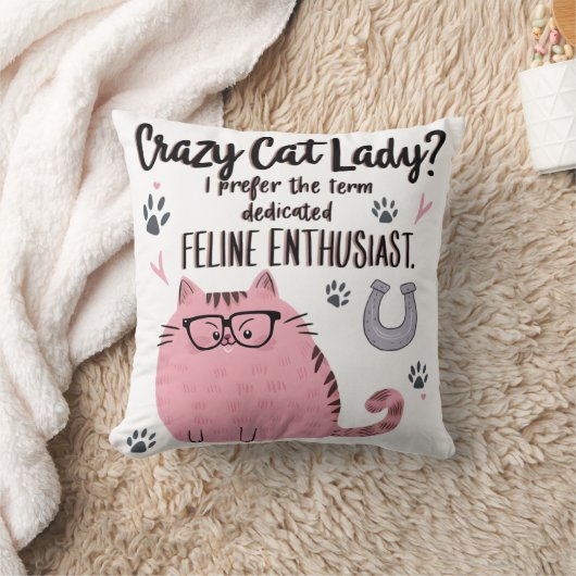 猫バカ女子？面白い猫好きギフト クッション (ブランケット)