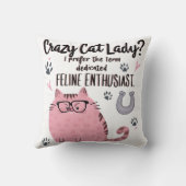 猫バカ女子？面白い猫好きギフト クッション (裏面)