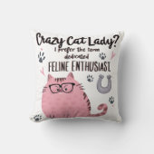 猫バカ女子？面白い猫好きギフト クッション (正面)