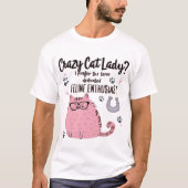 猫バカ女子？ 面白い猫好きギフト Tシャツ (正面)