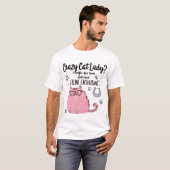 猫バカ女子？ 面白い猫好きギフト Tシャツ (正面フル)