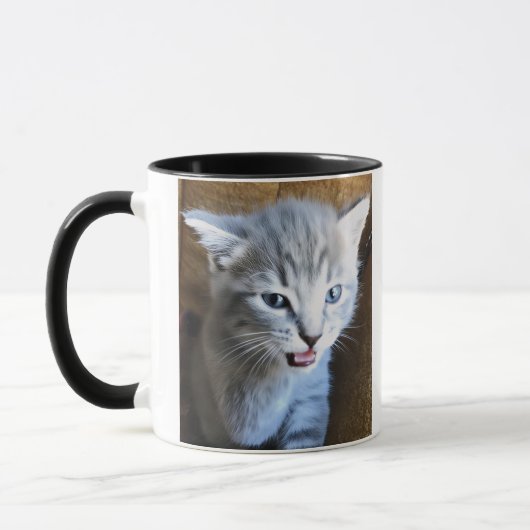 猫バカ。猫のユーモア。猫のマグカップ。 マグカップ (左)