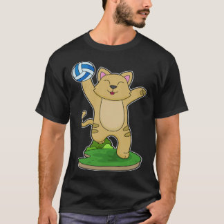 猫バレーボール選手 バレーボール スポーツ Tシャツ