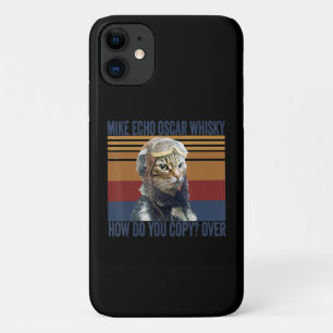 猫パイロットマイク・エコー・オスカー・ウィスキーの衣装ギフト iPhone 11 ケース