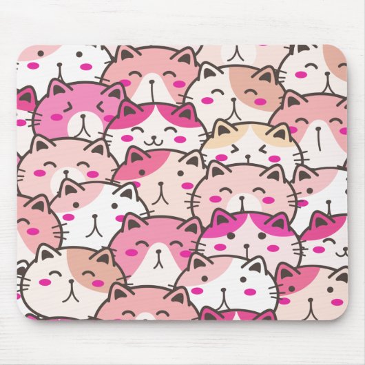 猫パタおもしろいンカラフルペット マウスパッド (正面)