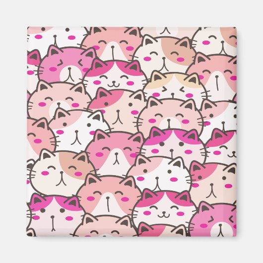 猫パタおもしろいンカラフルペット マグネット (正面)