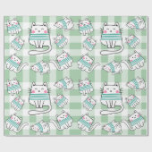 猫パタよくはしゃぐーンデザイン ラッピングペーパー (フラット)