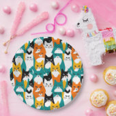 猫パタカラフルーン紙プレート ペーパープレート (パーティー)