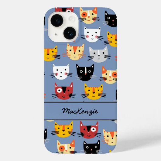 猫パタパーソナライズされたーン Case-Mate iPhoneケース (裏面)