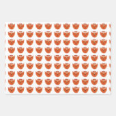 猫パターおもしろいンのクリスマス ラッピングペーパーシート (正面3)