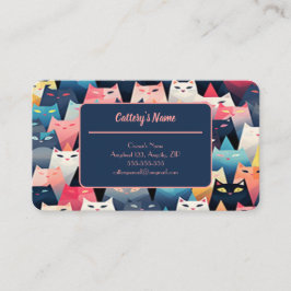猫パターンのカスタマイズ可能な呼出しカード コーリングカード