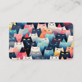 猫パターンのカスタマイズ可能な呼出しカード コーリングカード (裏面)