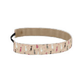 猫パターンピンク アスレチックヘッドバンド (左)