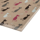 猫パターンピンク カッティングボード (角)