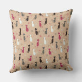 猫パターンピンク クッション (裏面)