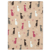 猫パターンピンク クリップボード (裏面)