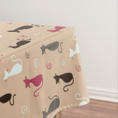 猫パターンピンク テーブルクロス (インサイチュ)