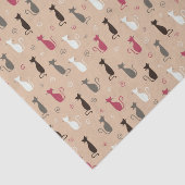 猫パターンピンク 薄葉紙 (詳細)