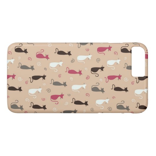 猫パターンピンク Case-Mate iPhoneケース (裏面(横))