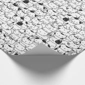 猫パターン包装紙 ラッピングペーパー (角)