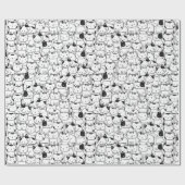 猫パターン包装紙 ラッピングペーパー (フラット)