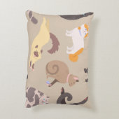 猫パターン アクセントクッション (裏面(縦))