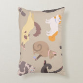 猫パターン アクセントクッション (正面(垂直))