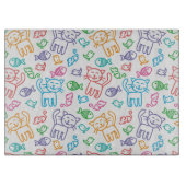 猫パターン カッティングボード (正面)