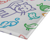 猫パターン カッティングボード (角)