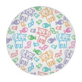 猫パターン カッティングボード (正面)