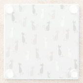 猫パターン ガラスコースター (裏面)