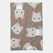 猫パターン キッチンタオル (縦)