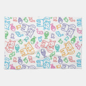 猫パターン キッチンタオル (横)