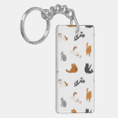 猫パターン キーホルダー (正面左)