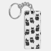 猫パターン キーホルダー (正面左)