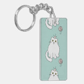 猫パターン キーホルダー (正面左)
