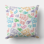 猫パターン クッション (裏面)