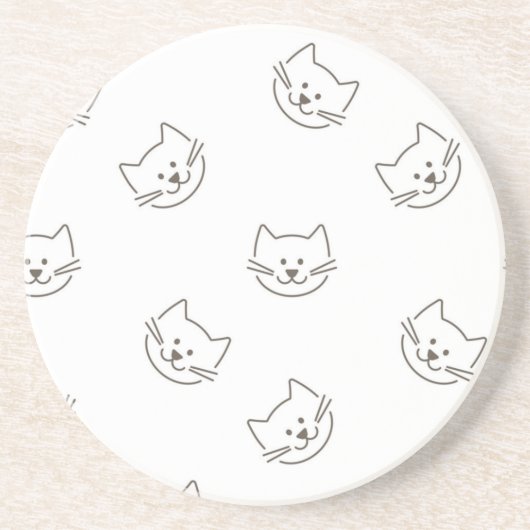 猫パターン コースター (正面)
