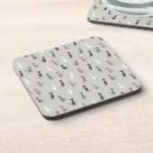 猫パターン コースター (左側)