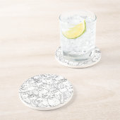 猫パターン コースター (側面)