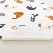 猫パターン シェルパブランケット (3/4)