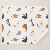 猫パターン シェルパブランケット (正面(横))