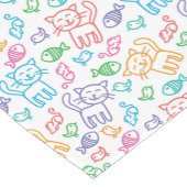 猫パターン ショートテーブルランナー (コーナー)