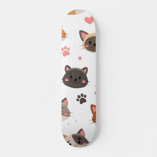 猫パターン スケートボード
