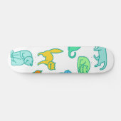 猫パターン スケートボード (横)