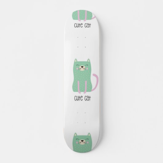 猫パターン スケートボード (正面)